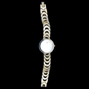NWOT Akribos XXIV Empire Stainless Steel Goldtone Diamond Dial Watch
